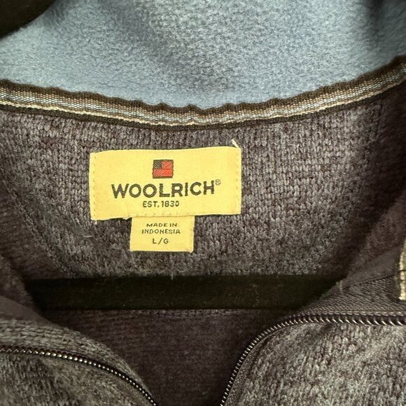 Woolrich  dark blue 3/4 zip pull-over, Size L - Picture 5 of 6